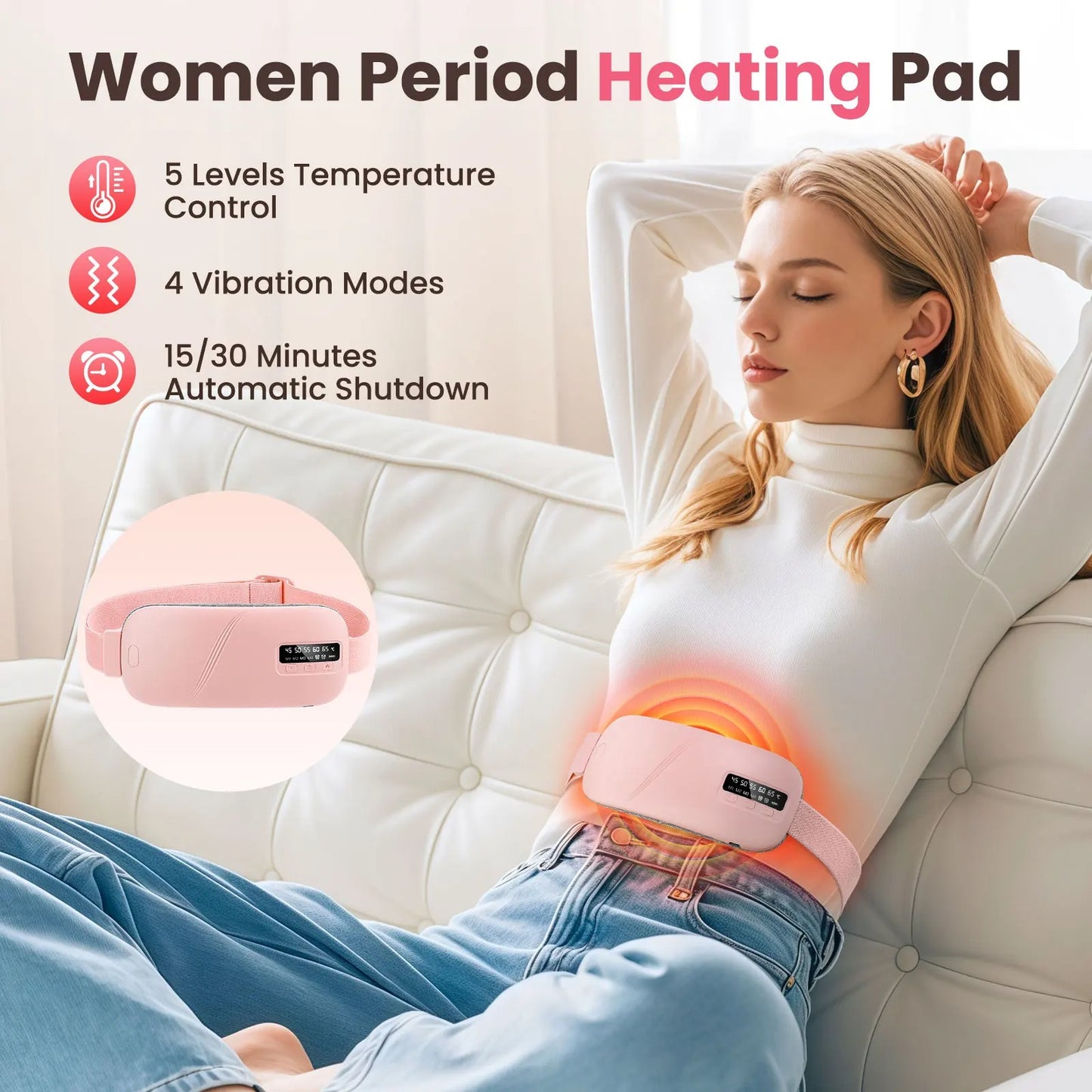 SereniHeat - Menstrual Cramp Massager Belt